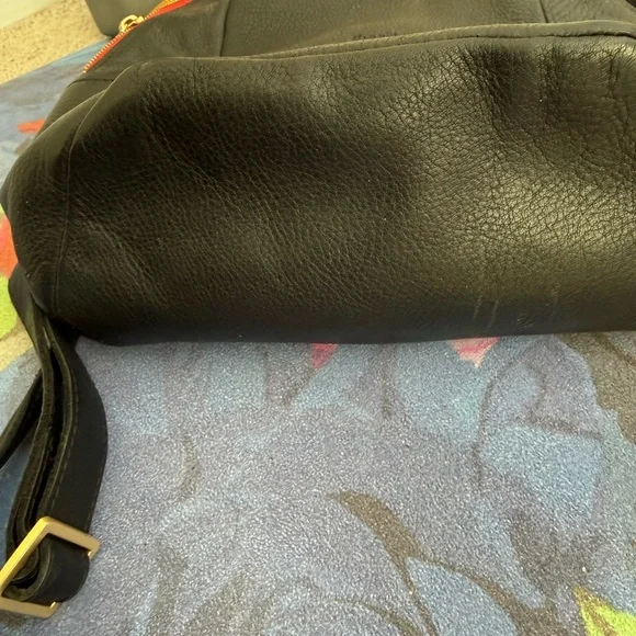 Hammitt Black Leather Backpack with Gold Accents- - Picture 6 of 6